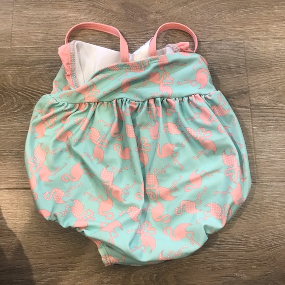 🌟5 for $20🌟 Girl’s 6-9 Months Flamingo One-Piece - Picture 3 of 4